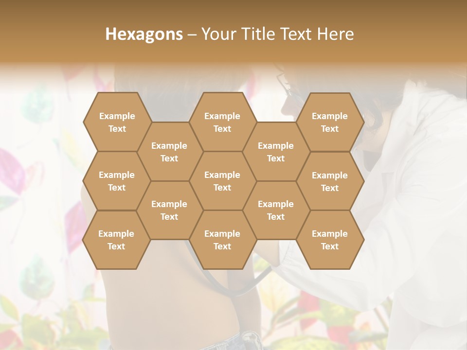 Young And Cute Female Doctor Visiting With A Stethoscope A Little Boy PowerPoint Template