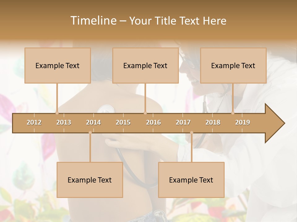 Young And Cute Female Doctor Visiting With A Stethoscope A Little Boy PowerPoint Template