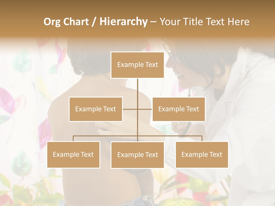 Young And Cute Female Doctor Visiting With A Stethoscope A Little Boy PowerPoint Template