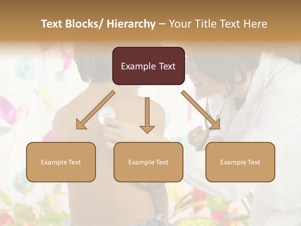 Young And Cute Female Doctor Visiting With A Stethoscope A Little Boy PowerPoint Template