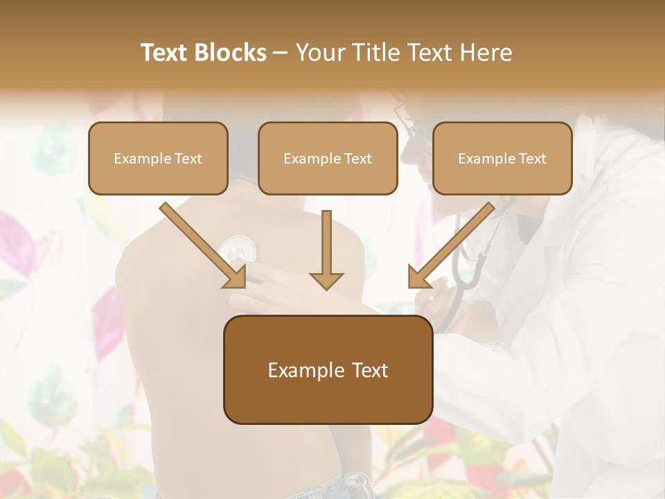 Young And Cute Female Doctor Visiting With A Stethoscope A Little Boy PowerPoint Template