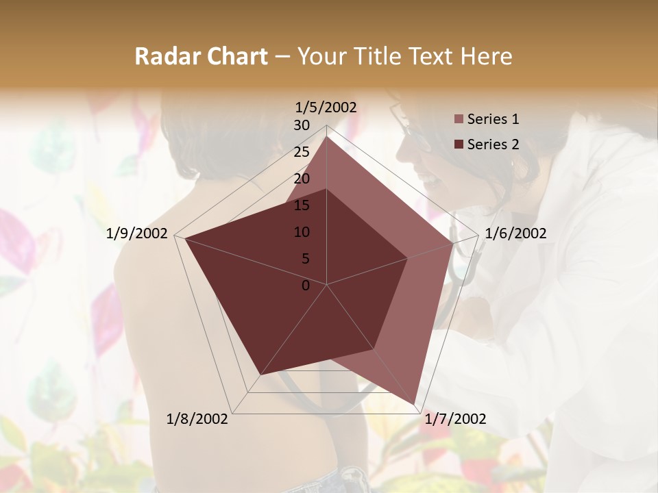 Young And Cute Female Doctor Visiting With A Stethoscope A Little Boy PowerPoint Template