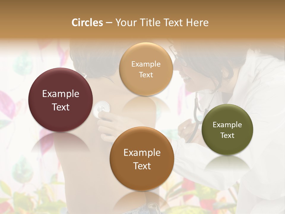 Young And Cute Female Doctor Visiting With A Stethoscope A Little Boy PowerPoint Template