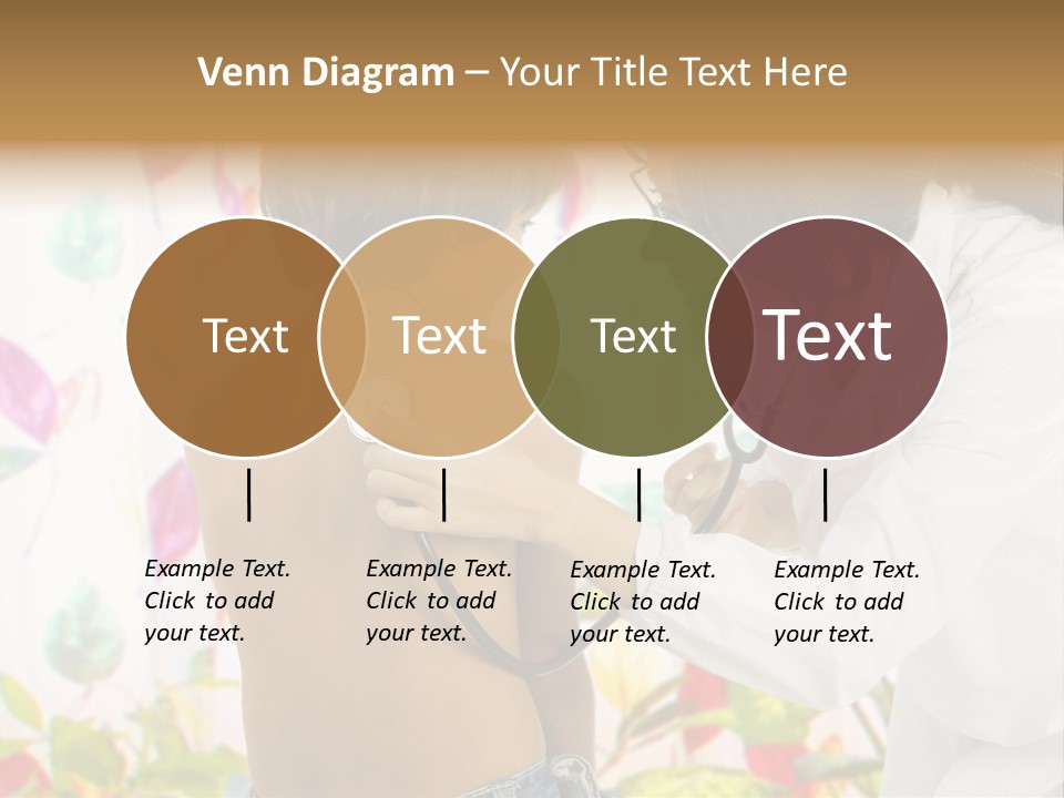 Young And Cute Female Doctor Visiting With A Stethoscope A Little Boy PowerPoint Template