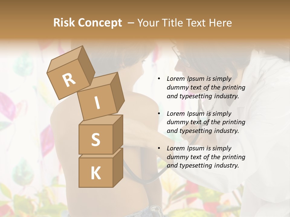 Young And Cute Female Doctor Visiting With A Stethoscope A Little Boy PowerPoint Template