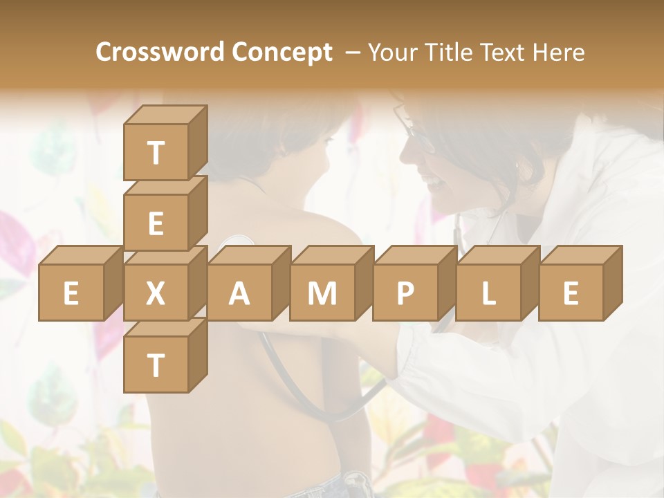 Young And Cute Female Doctor Visiting With A Stethoscope A Little Boy PowerPoint Template