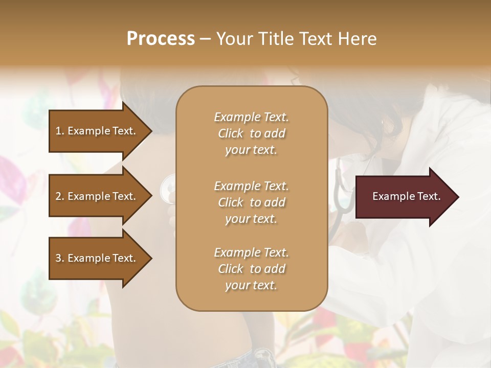 Young And Cute Female Doctor Visiting With A Stethoscope A Little Boy PowerPoint Template