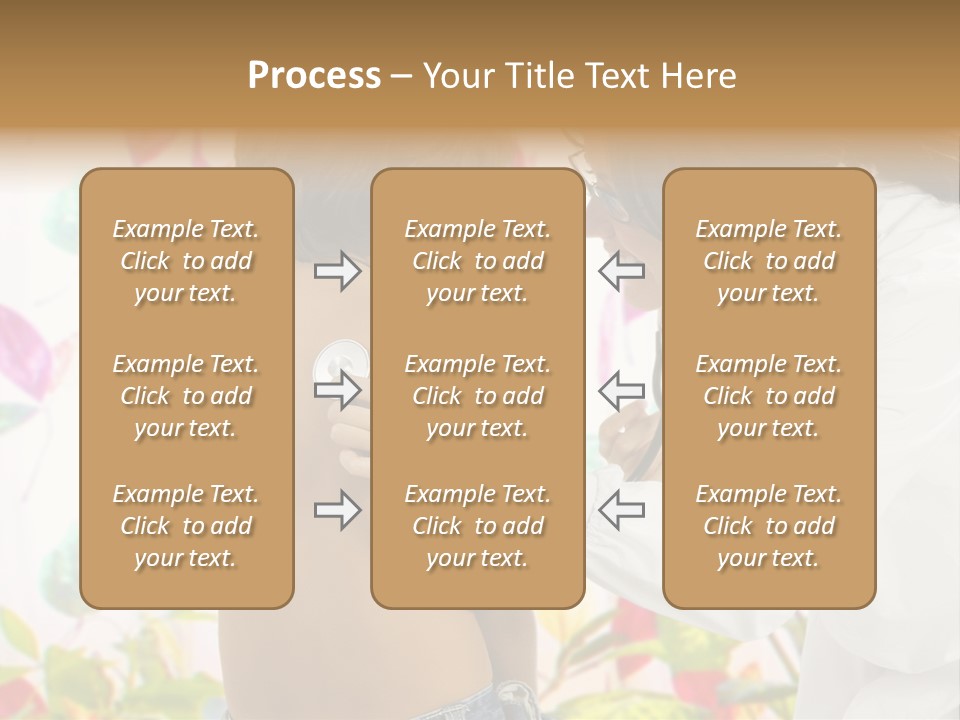 Young And Cute Female Doctor Visiting With A Stethoscope A Little Boy PowerPoint Template