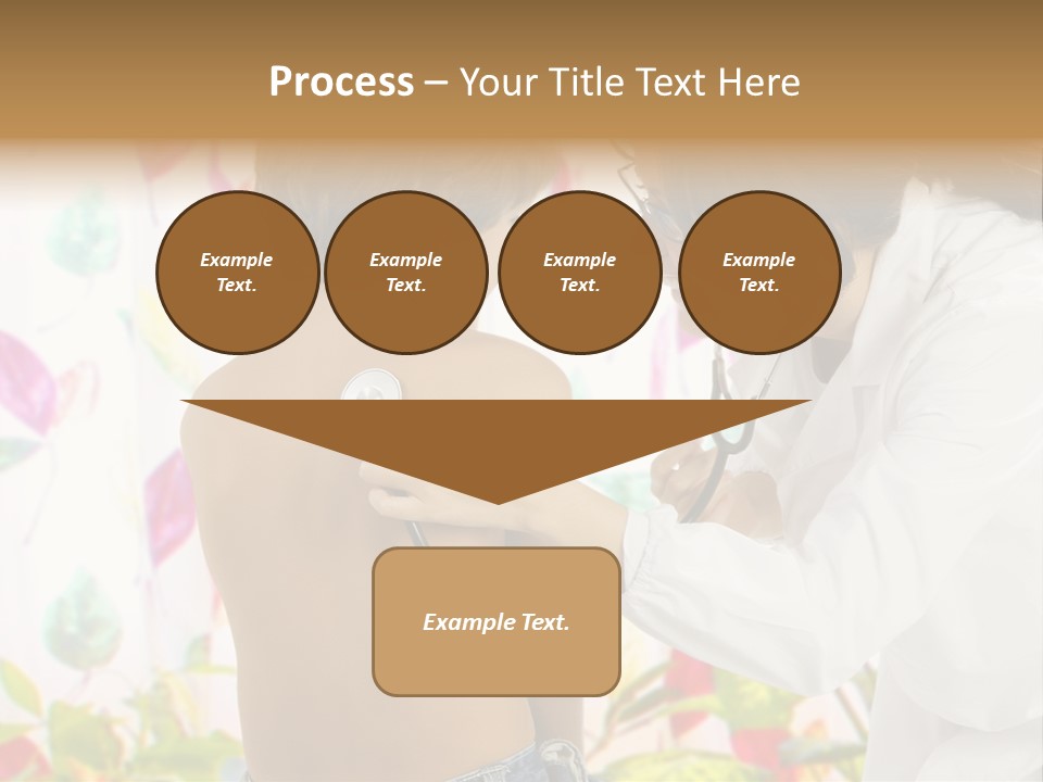 Young And Cute Female Doctor Visiting With A Stethoscope A Little Boy PowerPoint Template