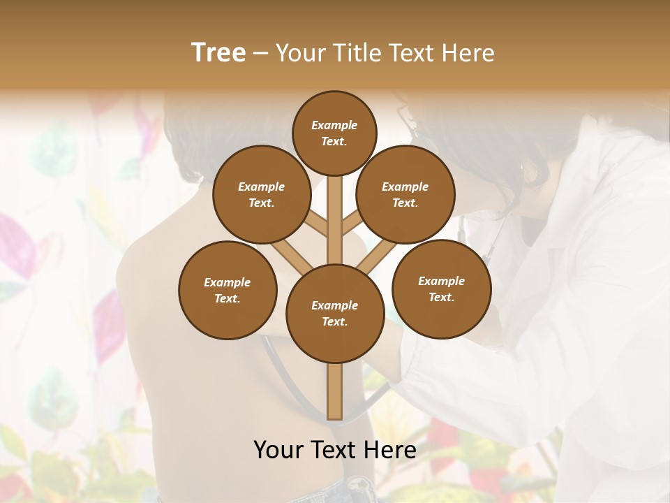 Young And Cute Female Doctor Visiting With A Stethoscope A Little Boy PowerPoint Template