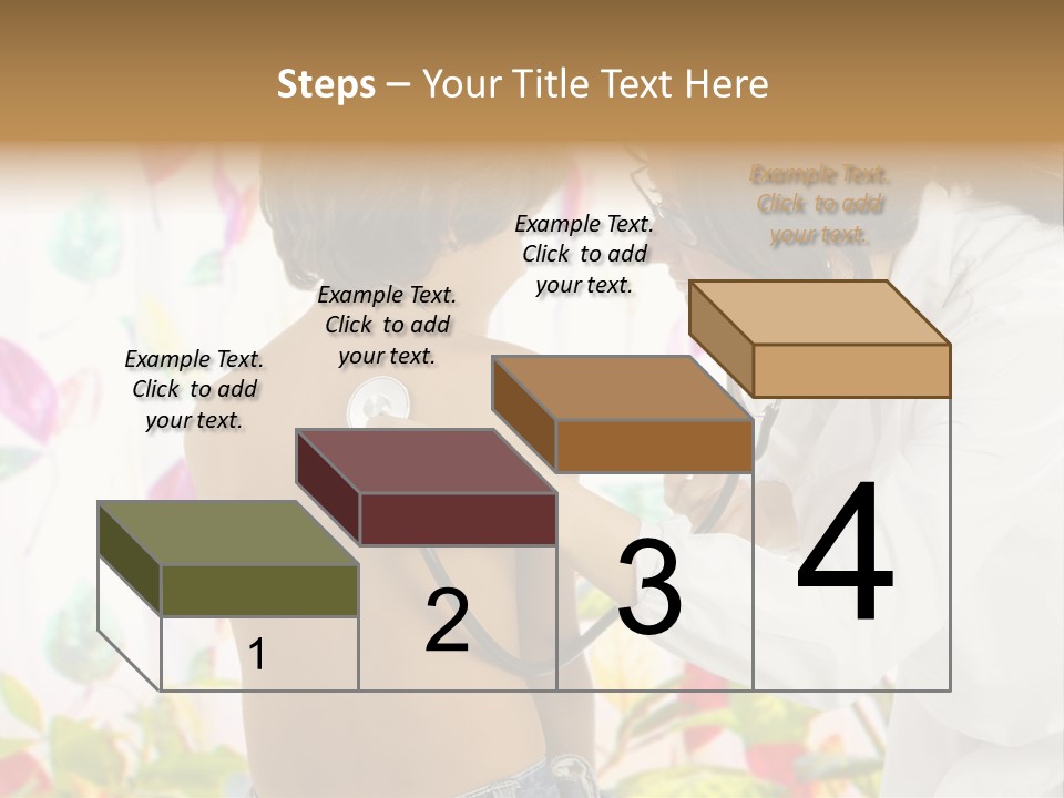 Young And Cute Female Doctor Visiting With A Stethoscope A Little Boy PowerPoint Template