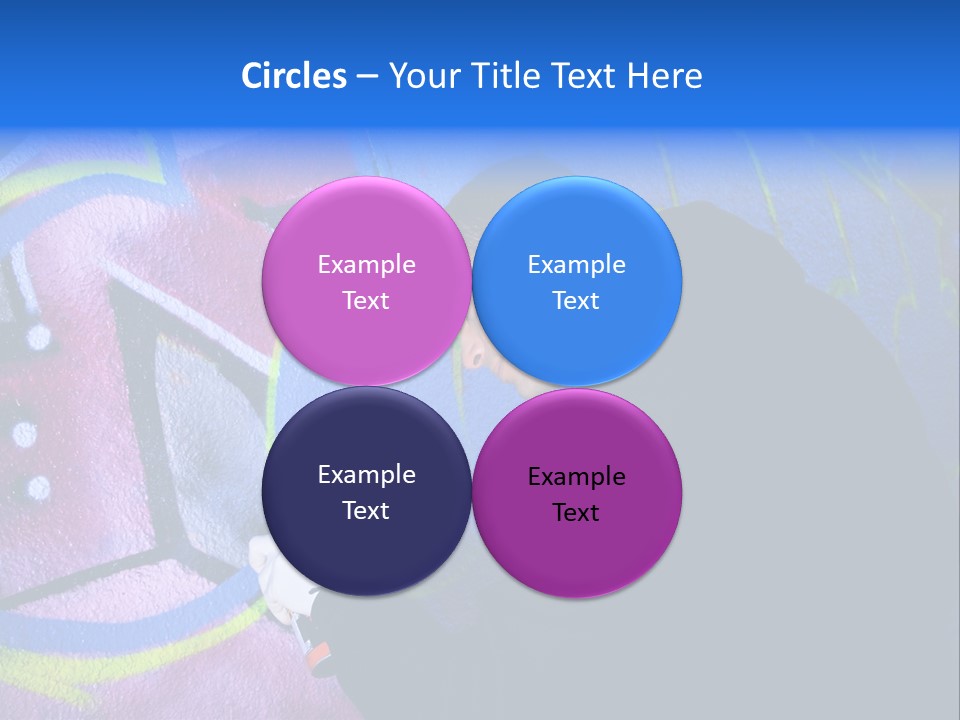 A Man In A Hoodie Writing On A Wall With Graffiti PowerPoint Template