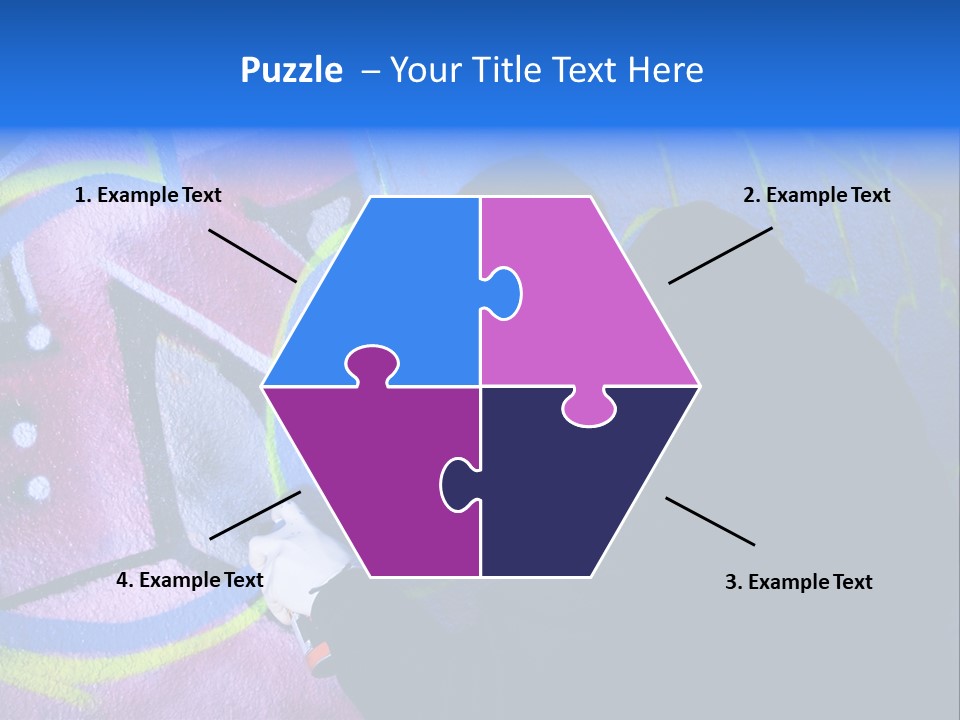 A Man In A Hoodie Writing On A Wall With Graffiti PowerPoint Template