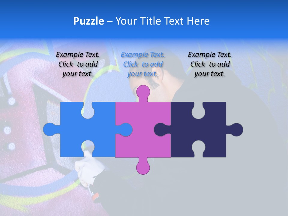 A Man In A Hoodie Writing On A Wall With Graffiti PowerPoint Template