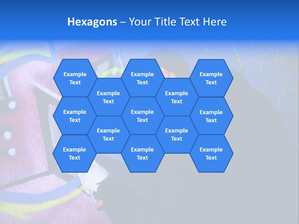 A Man In A Hoodie Writing On A Wall With Graffiti PowerPoint Template