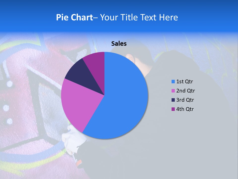 A Man In A Hoodie Writing On A Wall With Graffiti PowerPoint Template