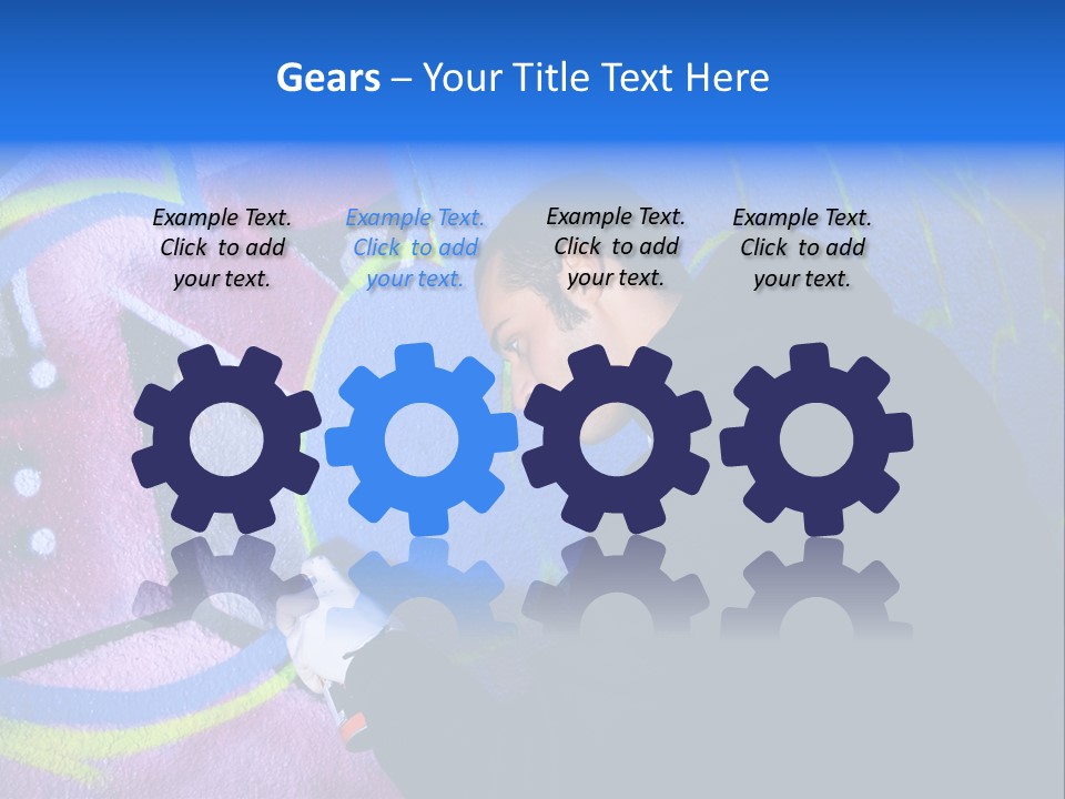 A Man In A Hoodie Writing On A Wall With Graffiti PowerPoint Template