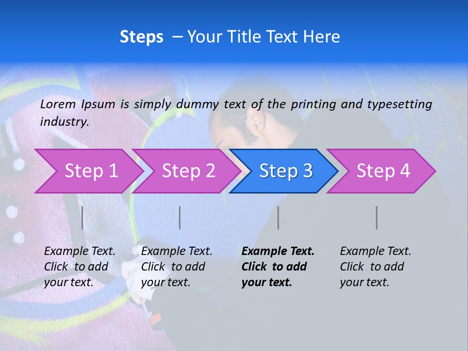 A Man In A Hoodie Writing On A Wall With Graffiti PowerPoint Template