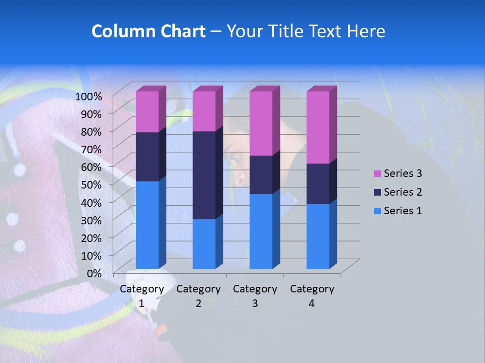 A Man In A Hoodie Writing On A Wall With Graffiti PowerPoint Template