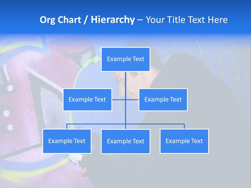 A Man In A Hoodie Writing On A Wall With Graffiti PowerPoint Template