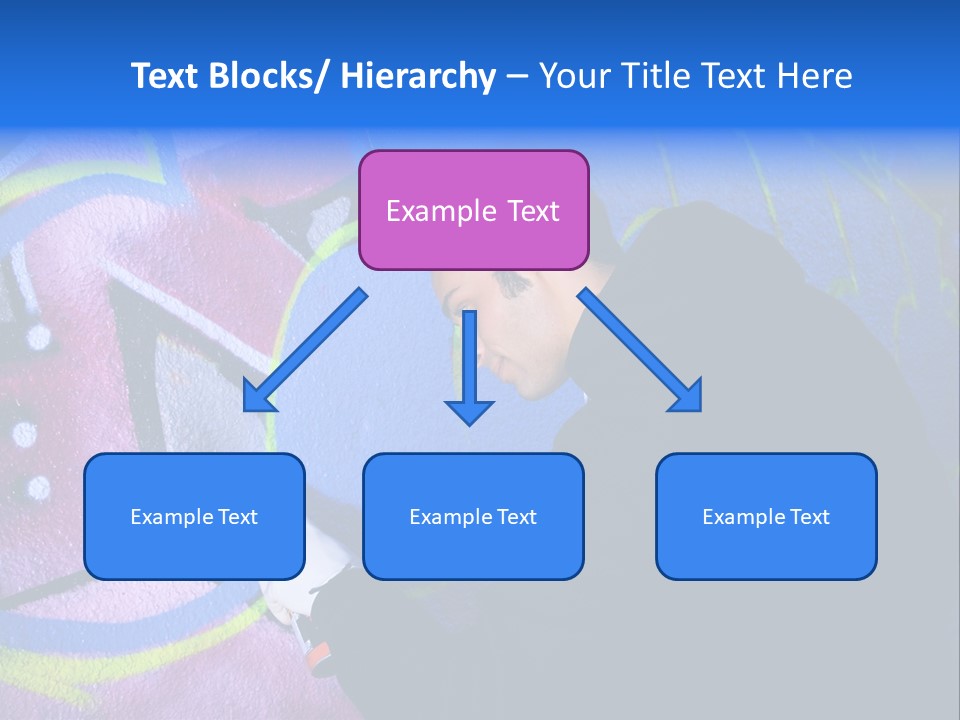 A Man In A Hoodie Writing On A Wall With Graffiti PowerPoint Template