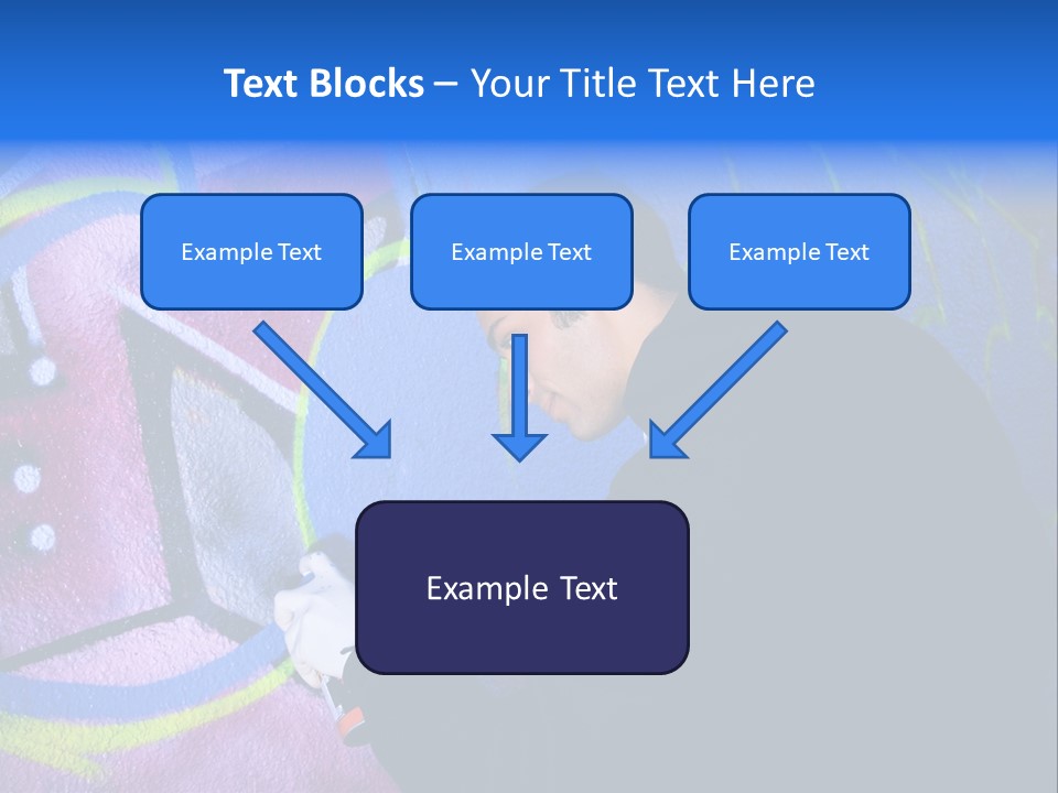 A Man In A Hoodie Writing On A Wall With Graffiti PowerPoint Template