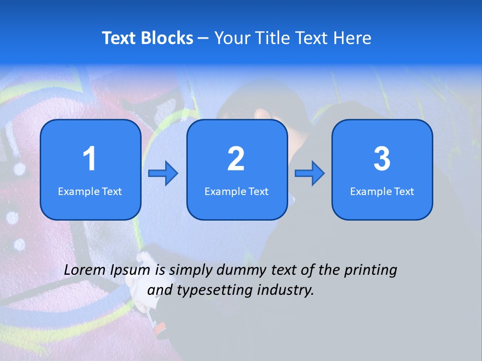 A Man In A Hoodie Writing On A Wall With Graffiti PowerPoint Template