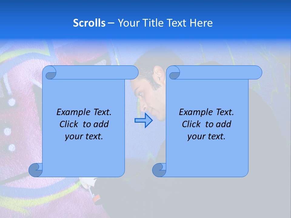 A Man In A Hoodie Writing On A Wall With Graffiti PowerPoint Template