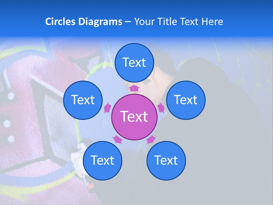 A Man In A Hoodie Writing On A Wall With Graffiti PowerPoint Template