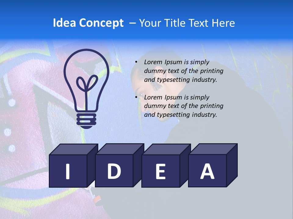 A Man In A Hoodie Writing On A Wall With Graffiti PowerPoint Template