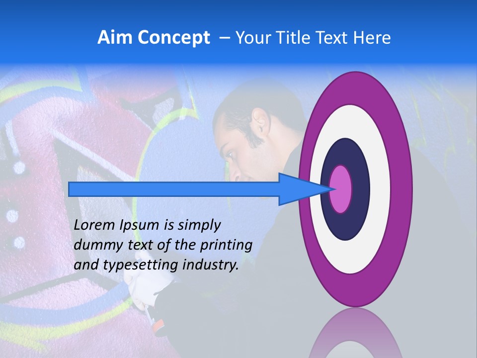 A Man In A Hoodie Writing On A Wall With Graffiti PowerPoint Template