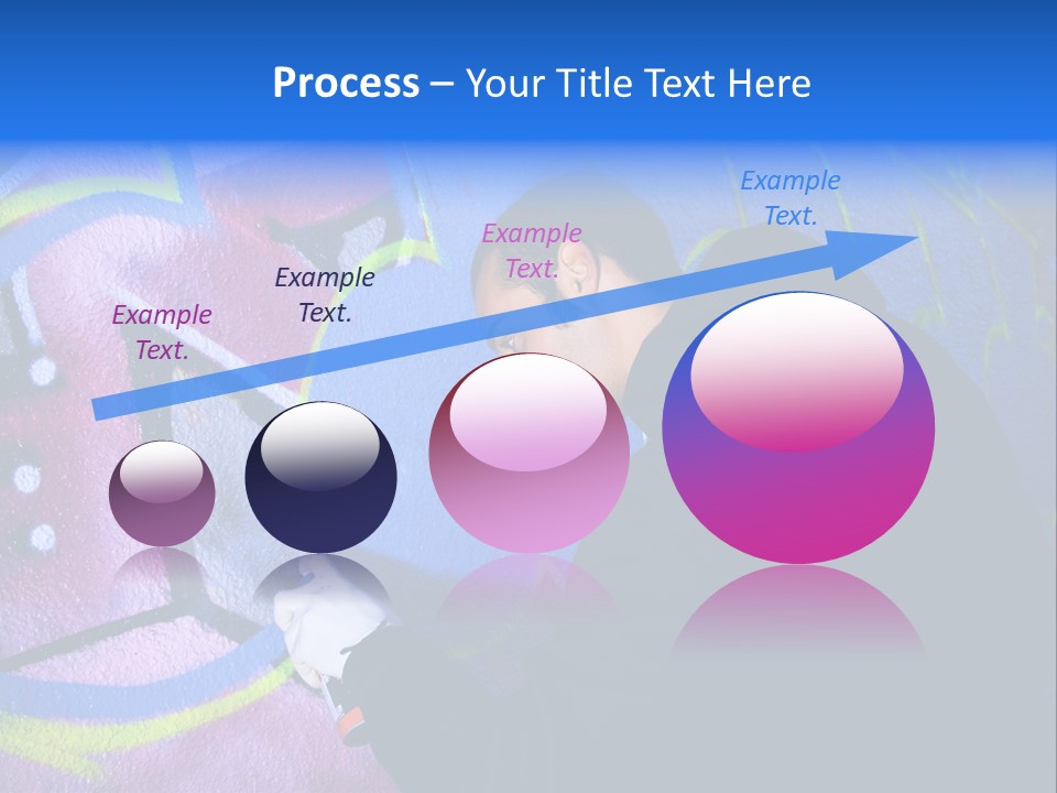 A Man In A Hoodie Writing On A Wall With Graffiti PowerPoint Template