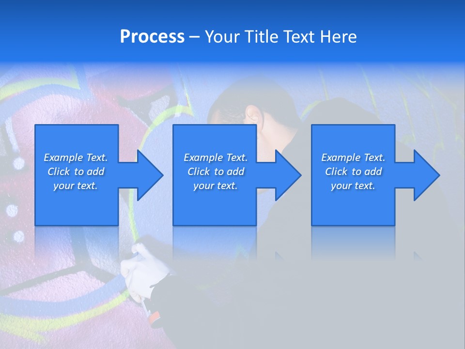 A Man In A Hoodie Writing On A Wall With Graffiti PowerPoint Template