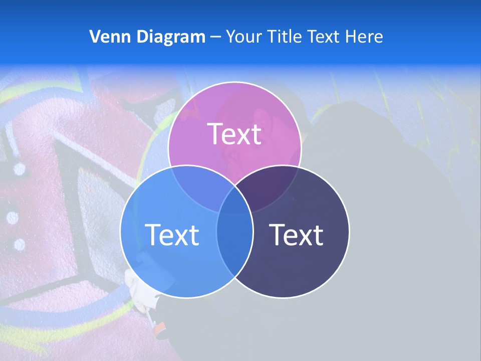 A Man In A Hoodie Writing On A Wall With Graffiti PowerPoint Template