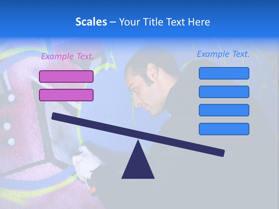 A Man In A Hoodie Writing On A Wall With Graffiti PowerPoint Template