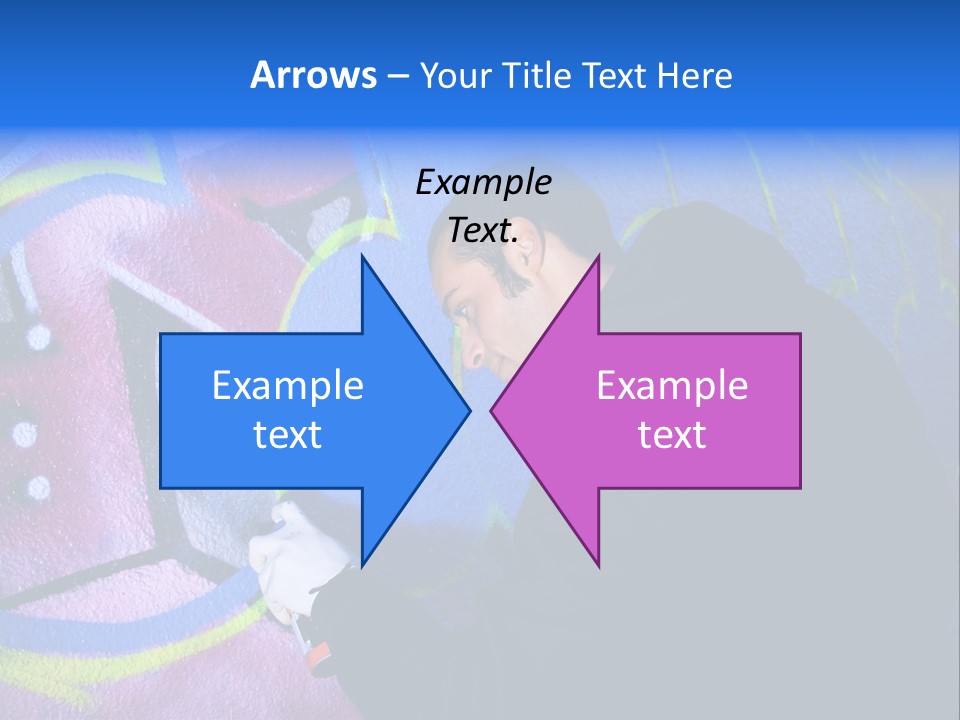 A Man In A Hoodie Writing On A Wall With Graffiti PowerPoint Template