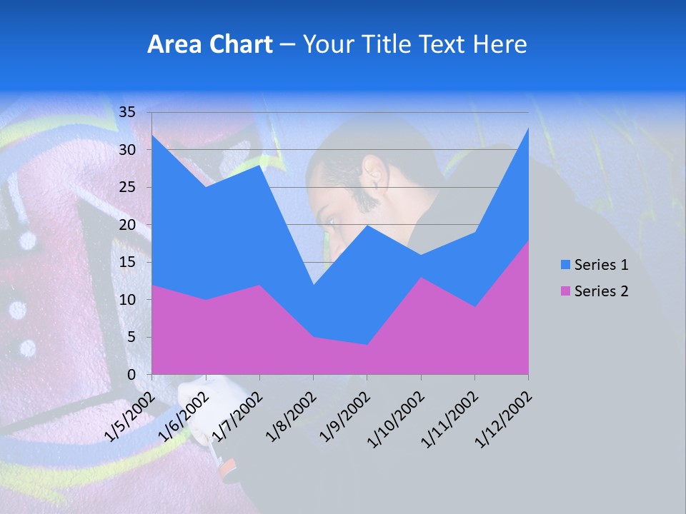 A Man In A Hoodie Writing On A Wall With Graffiti PowerPoint Template