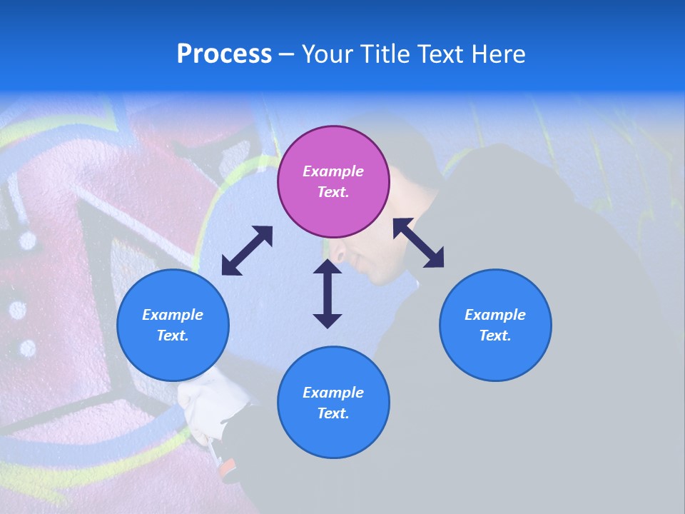 A Man In A Hoodie Writing On A Wall With Graffiti PowerPoint Template