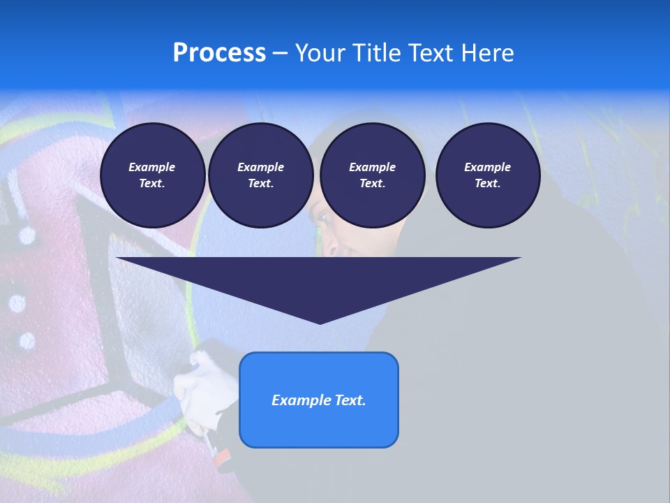 A Man In A Hoodie Writing On A Wall With Graffiti PowerPoint Template