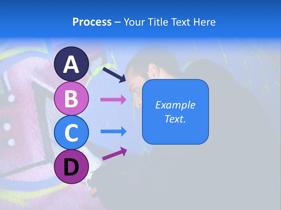 A Man In A Hoodie Writing On A Wall With Graffiti PowerPoint Template