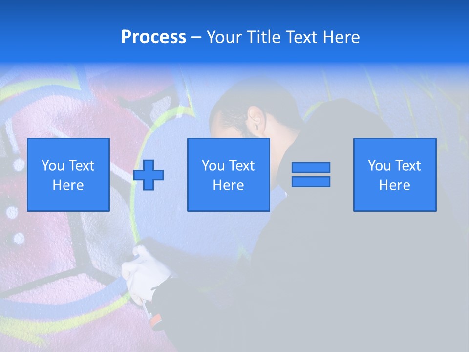 A Man In A Hoodie Writing On A Wall With Graffiti PowerPoint Template