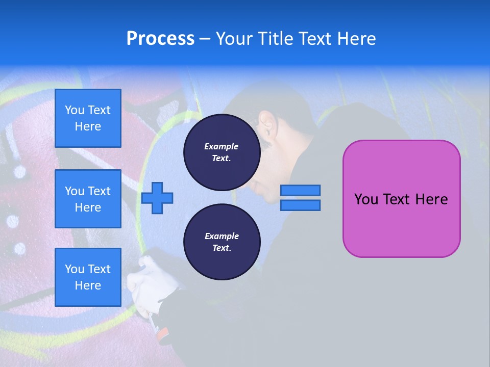A Man In A Hoodie Writing On A Wall With Graffiti PowerPoint Template
