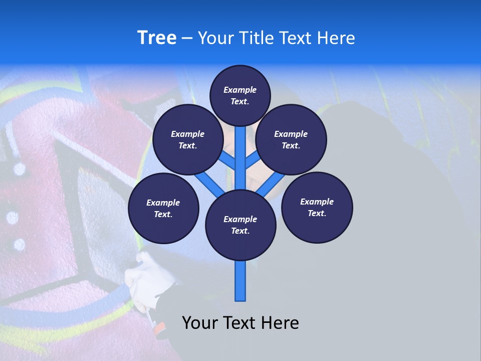 A Man In A Hoodie Writing On A Wall With Graffiti PowerPoint Template