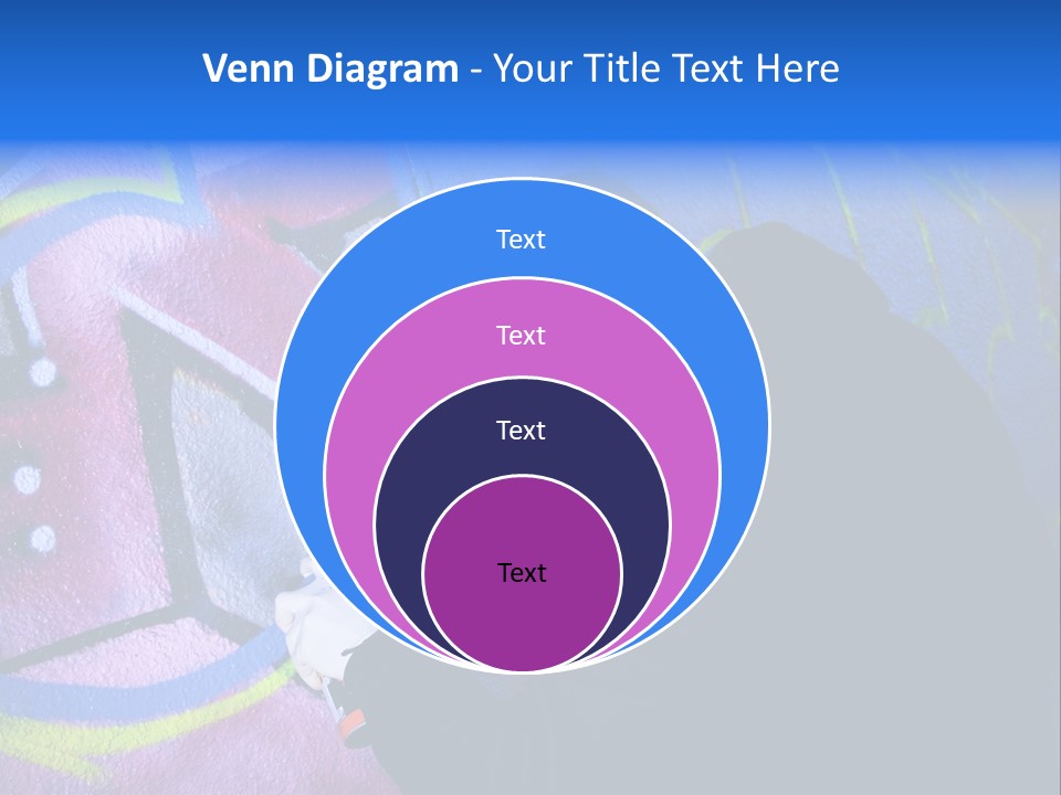 A Man In A Hoodie Writing On A Wall With Graffiti PowerPoint Template
