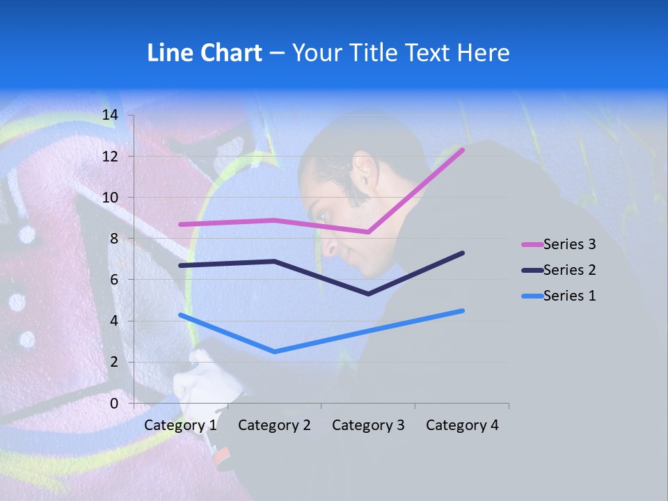 A Man In A Hoodie Writing On A Wall With Graffiti PowerPoint Template