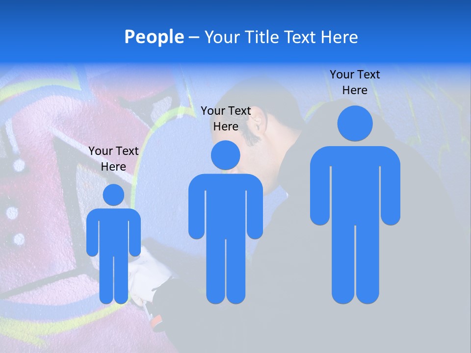 A Man In A Hoodie Writing On A Wall With Graffiti PowerPoint Template