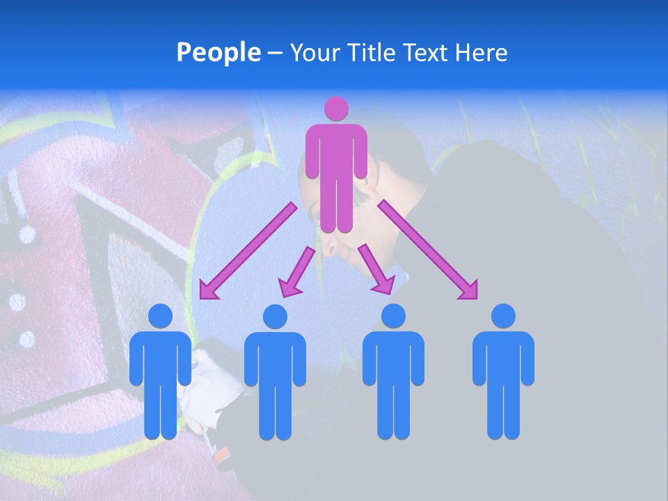 A Man In A Hoodie Writing On A Wall With Graffiti PowerPoint Template