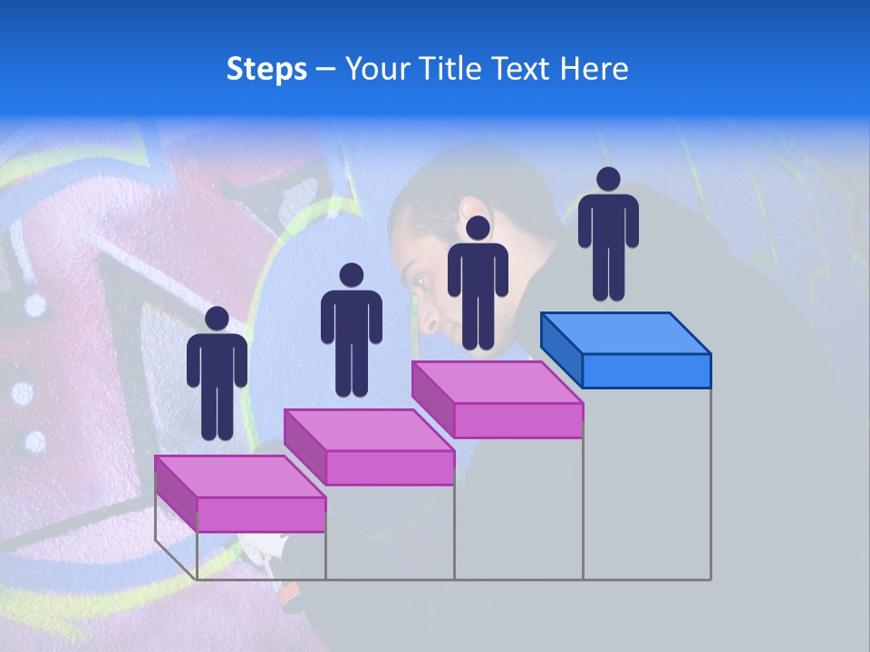 A Man In A Hoodie Writing On A Wall With Graffiti PowerPoint Template