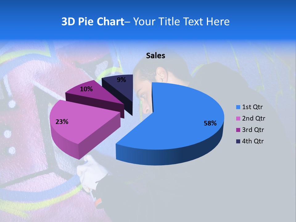 A Man In A Hoodie Writing On A Wall With Graffiti PowerPoint Template