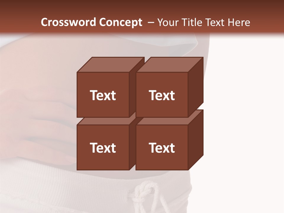 A Woman's Stomach With Her Hands On Her Hip PowerPoint Template